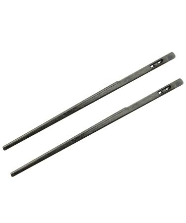 Sewing Leather Needle LQ Industrial 2PCS Manual Lacing Threading Two Pron Metal Needle Handmade Leather Tools DIY Skin Tool LeatherCraft Double Prong Needle  Black  SLNMLTT-56-2
