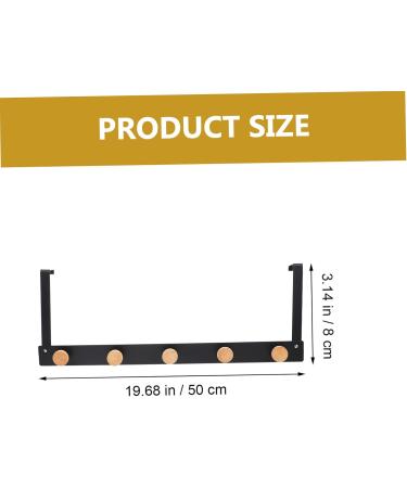 Mikinona Cloth Hooks Door Rear Punch- Back Over Home for Organizer Clothing Rack The Hook Towel Punch Hanging 50X8cm Black - Buy Online on GoSupps.com