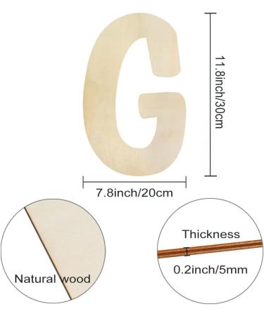 30cm Unfinished MDF Wooden Letter - Capital Alphabet for Crafts & Decor - Buy Online on GoSupps.com