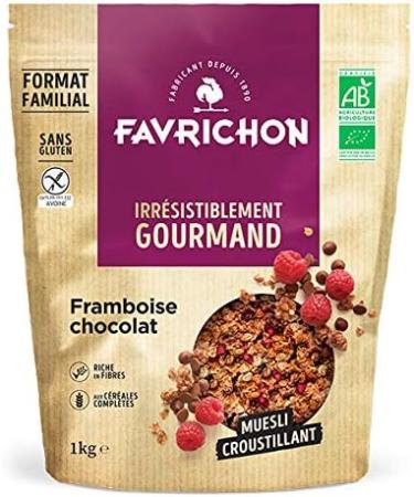 Favrichon - Gluten Free Crunchy Raspberry Chocolate Muesli 1Kg - Sold per unit - Buy Online on GoSupps.com