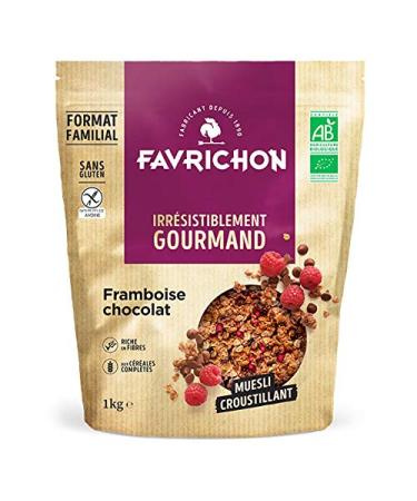 Favrichon - Gluten Free Crunchy Raspberry Chocolate Muesli 1Kg - Sold per unit