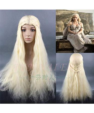 Game of Thrones Daenerys Targaryen Cosplay Wig Long Wavy Synthetic Hair Halloween Party Wig with Hairnet - International Shipping Available - Buy Online on GoSupps.com