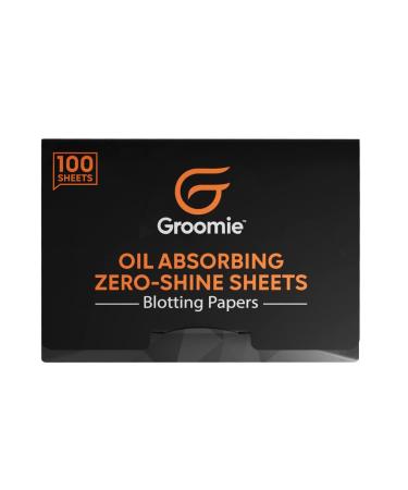 Oil Absorbing Blotting Sheets for Face - Bamboo Charcoal No Shine Sheet to Instantly Absorb Excess Oil & Shine - Perfect for Oily Skin - 100 Sheets Bulk Pack - Makeup Blotting Paper by Groomie