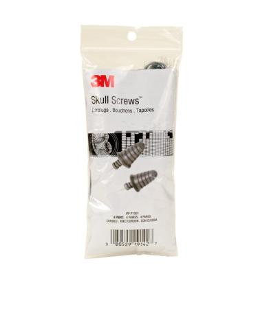 3M Skull Screws Corded Earplugs in Small Pack VP-P1301 4 Pair/Pack