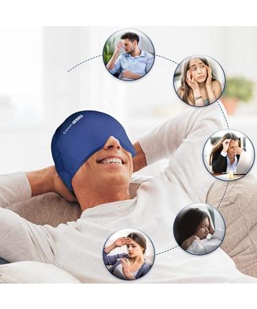 Comfitech Silk Eye Mask Bag for Yoga & Stress Relief - Migraine & Sinus Headache Relief Cap in Navy - Buy Online on GoSupps.com