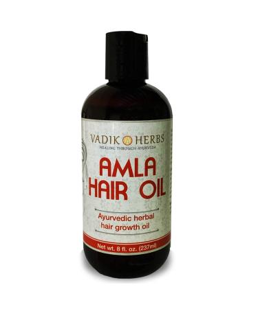 Vadik Herbs Amla Hair Oil (8 oz) Herbal hair growth oil | Herbal scalp treatment | Great for hair loss  balding  thinning of hair  for beard growth  made with Amla (Amalaki) - Indian gooseberry