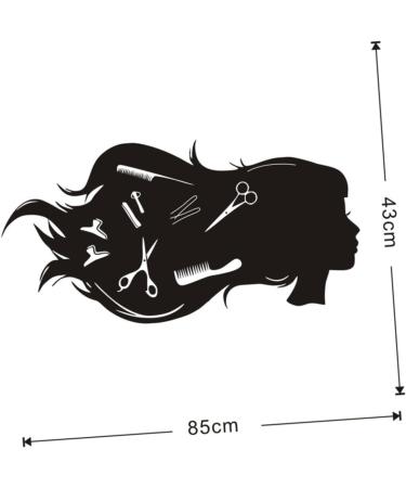 HAPINARY Wall Sticker for Salon Self-Adhesive Wall Sticker Wall Sticker for Hair Salon Wall Decals Barber Shop Wall Decal Decoration for Home Homedecor Hairdressing Wall Sticker - Buy Online on GoSupps.com