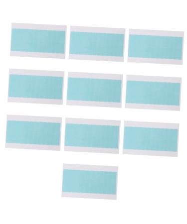 Ipetboom 10 Sheets film tape in extension replacement tape Headband double sided glue extend Wigs Supplies two sided pu adhesive tape Label Reissue block no trace extension belt