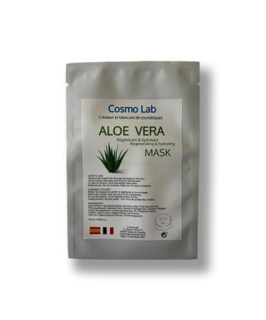 COSMO LAB Aloe Vera face and neck mask regenerating moisturizing well soaked large size made in FrenchSpanish all skin types 25 ml
