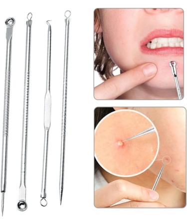 PiurUf Acne Needle Set - 4Pcs Stainless Steel Pimple Remover Tool for Effective Face Care - Ship Internationally - Buy Online on GoSupps.com