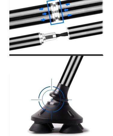 Folding Walking Stick/Lightweight Portable Crutches Cane with Built-in LED Lights Non Slip Unisex-Adjustable Height 80-92cm Practical Independence - Buy Online on GoSupps.com