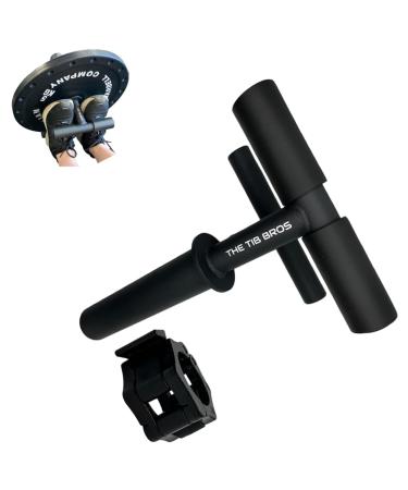 Tib bar tibialis raise bar for tibialis strengthening exercises made of iron shin muscle trainer ATG program free 50mm weight collar and e-book included in the scope of delivery