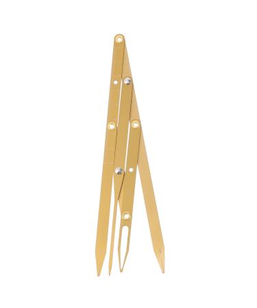 DOITOOL Eyebrow Scale Eyebrow Ruler Tool Metal Eyebrow Ruler Eyebrow Measurement Tool Miss Balance 16X4.5X0.6CM Golden