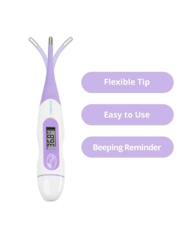 SOLMIRA Digital Thermometer - High Precision Waterproof Axillary/Rectal/Oral for Babies, Children, Adults - Turquoise - Buy Online on GoSupps.com