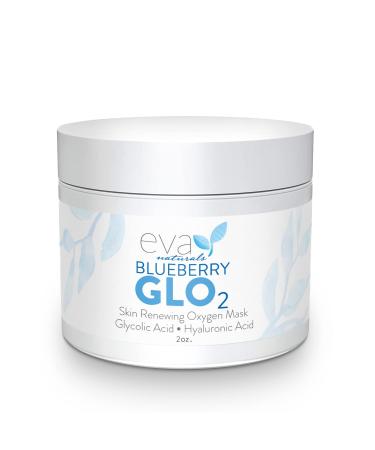 Eva Naturals GLO2 Oxygen Clay Masks For Face Skin Care - Exfoliating Pore Minimizer Face Masks Skin Care - Anti-aging Facial Skin Care Products - Hydrate & Restore All Skin Types - 2 Oz