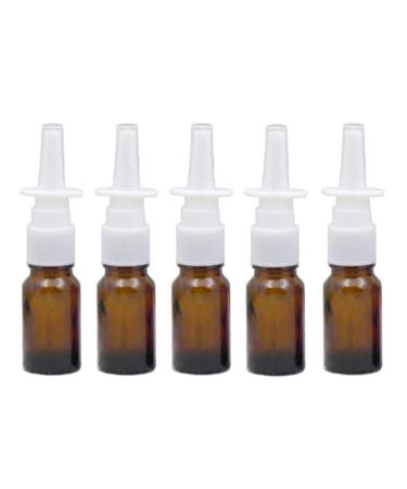 6 pieces 10 ml of empty refill glasses for travel-nose spray bottles with a fine fog spray for cosmetics make-up perfume storage container for medical tables (brown)