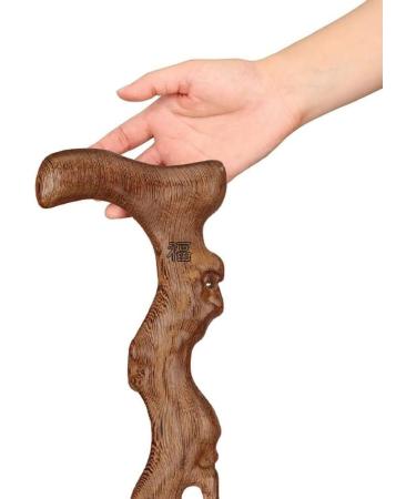 Crutch Mahogany Wood Wooden Wings Old Crutches Elderly Cane Retro New Year Birthday of Ganoderma lucidum WoodenCanes for Men and Women It's so Kind of You Safehappy - Buy Online on GoSupps.com