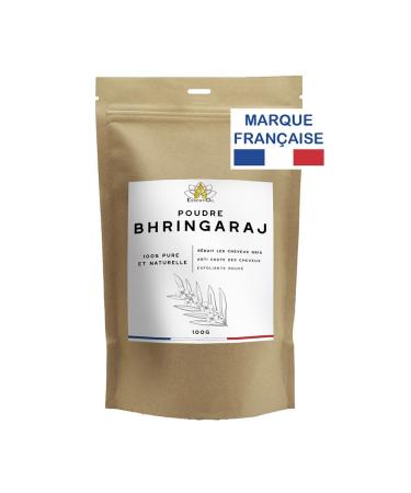 ESSENTIOIL Bhringaraj Powder - 100% Natural - Against hair loss, Promotes growth, Soothes the skin - All hair and skin types - 100g - French Brand