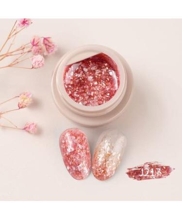 5ml Diamond Glitter Painting Gel Semi Permanent Soak Off UV Led Nail Gel Lacquer Shiny Sequins Decorations Gel Nail Varnish - (Color: J217)