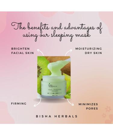 Kiwi & Avocado Sleeping Mask | Hydrating Organic Face Mask for Glowing Skin - Buy Online on GoSupps.com