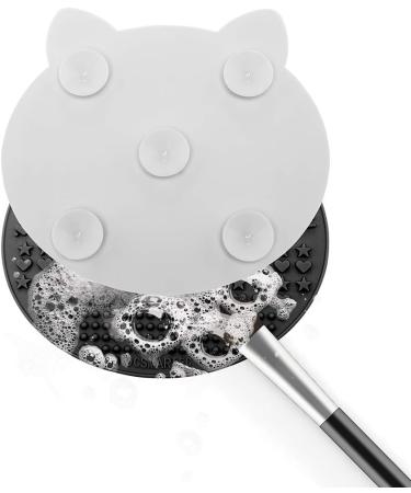  2-Pack Makeup Brush Cleaning Mat Cute Cat Ear Design Silicone Portable Brush Cleaner Pad Washing Tools with Suction Cups US Patent Registered (Black+White) - Buy Online on GoSupps.com