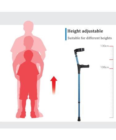Forearm Crutches Adjustable Elbow Crutches Adults Lightweight Mobility Aid Ergonomic Cuff Crutches for Adults - Buy Online on GoSupps.com