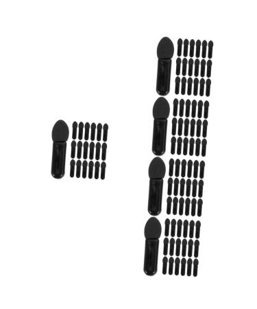 Didiseaon 500 Pcs Mini Eyeshadow Swab Lip Scrub Brush Mini Lip Brush Eyeshadow Sponge Brush Black Plastic
