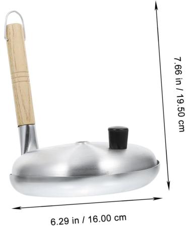 PRETYZOOM 1pc Frying Pan Paella Skillet Pan Pizza Pan Deep Frying Pot Japanese Frying Pot Flat Breakfast Grill Pan Frying Skillet Oven Pans Frying Wok with Cover Wood Small Pan 16c - Buy Online on GoSupps.com