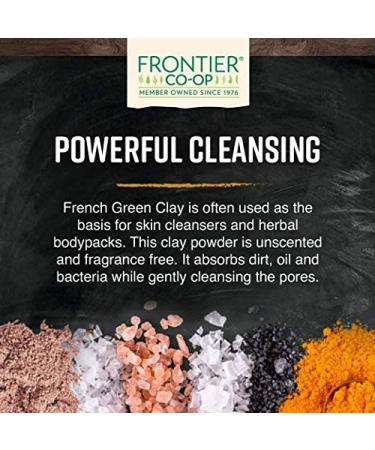Frontier French Green Clay 16 oz - Pure and Natural Clay for Detox and Skincare - Buy Online on GoSupps.com