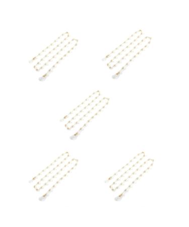 SBTRKT 5 pieces of alloy eye chain strong and durable easy to carry non-slip fall-proof suitable for sunglasses sunglasses old flower level gold
