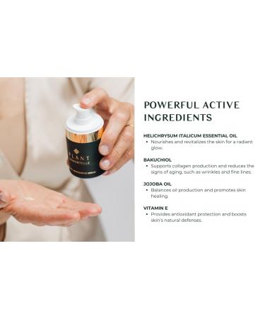 Revitalising Serum - Hydrating Anti-Aging Cream for Sensitive Skin | 100% Pure Helichrysum Bukuchiol & Squalane - Natural Glow - Buy Online on GoSupps.com