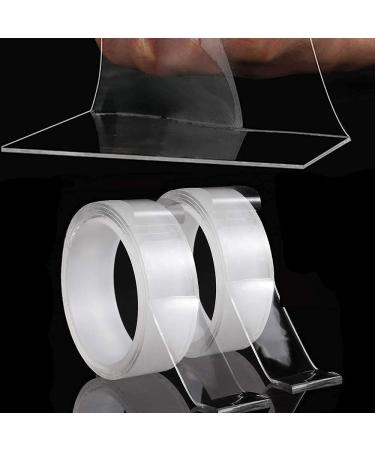 Realth Double Sided Nano Tape 1.2 Inch x 16.5 Feet Strong Mounting Tape Heavy Duty Gel Tape Clear Traceless Washable No Residue for Home Office Store Deco Card Poster Photo Wall (NT30) 1.2x16.5 Ft - Buy Online on GoSupps.com