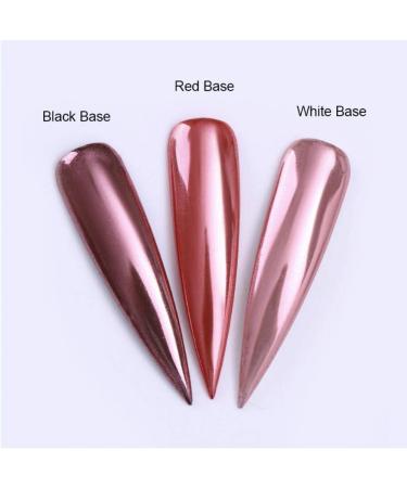 Rose Gold Nail Art Mirror Effect Powder Glitter Manicure Pigment Dust Decoration DIY Manicure 1g/Bottle - Buy Online on GoSupps.com