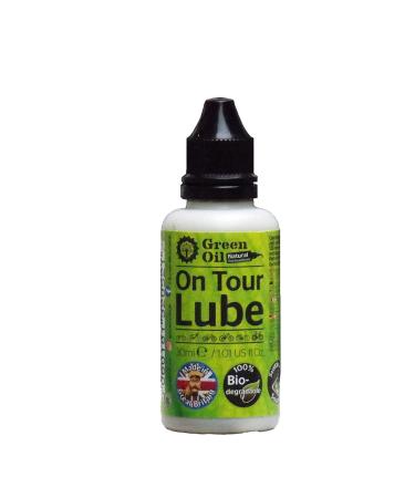 GREEN OIL On Tour Cycle Chain Lube, 30 ml, Pocket Sized, Wet & Dry, Biodegradable, Natural, Eco Friendly, Skin Safe, Free of PTFE PFOA Palm Oil Petroleum, Recycled Refill Bottle, Made in UK - 1 Pack 1 Pack (30 ml)