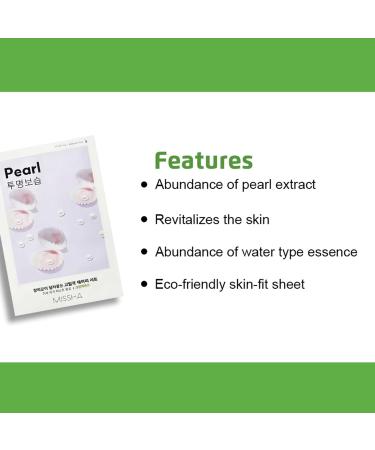MISSHA Airy Fit Sheet Mask (Pearl) - Hydrating 19ml Face Mask for Radiant Skin | International Shipping Available - Buy Online on GoSupps.com