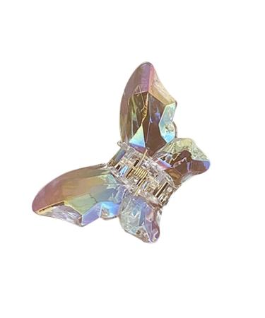 xbiez Elegant Hair Clips with Aurora Butterfly Hair Claw Clip Princess at Large Strong Hold Catch Barrettes Hair Styling Tool Colorful big butterf