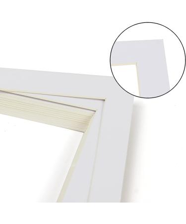 ZBEIVAN 11x14 White Picture Mats - Pack of 12, Bevel Cut Frame Mattes for 8x10 Pictures - Buy Online on GoSupps.com