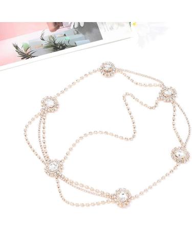 IYOU Crystal Bridal Head Chain Silver Layered Bride Headpiece Tassel Rhinestone Headband Hair Piece Festival Wedding Hair Accessories for Women (Gold) - Buy Online on GoSupps.com