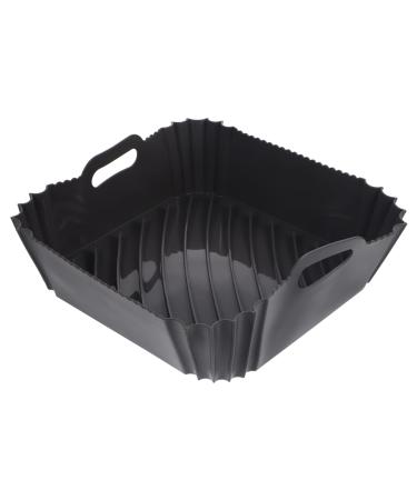 Zerodeko Air Fryer Pad Airfryer Replaceable Air Fryer Silicone Liner Nonstick Silicone Liner Square Bakeware Grey 22X6CM
