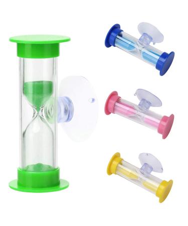 Children toothbrush sand glass timer 2 minutes shower atmis mini glass hourglass suction cup timer cooking swiveling hourglass children mini hourglass to brush children's teeth (green)