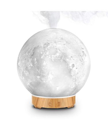 MEIDI Essential Oil Diffuser - Aromatherapy Diffuser, LED Desk Moon Lamp with Cool Mist Humidifier Function, Adjustable Brightness and Mist Mode No Remote Control