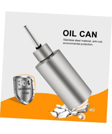 Zerodeko 1pc Stainless Steel Oil Pot Stainless Steel Container Condiment Container Dust-proof Oiler Sauce Dispenser Jar Metal Oil Bottle Oil Container Soy Sauce Bottle Cylindrical - Buy Online on GoSupps.com