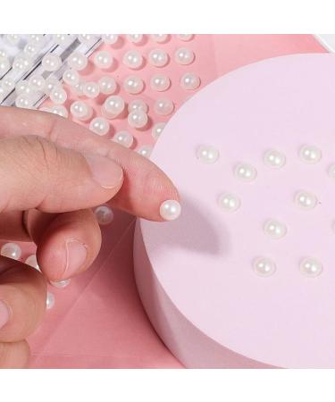 1650 Pcs Self-Adhesive White Pearl Stickers for Crafts, Hair, Face, Nail, and Cell Phone Decor - 3mm/4mm/5mm/6mm - Buy Online on GoSupps.com