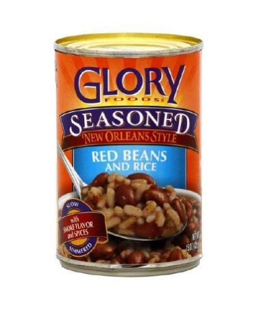 Glory Foods, Seasoned, Red Beans & Rice, 15oz Can (Pack of 6)