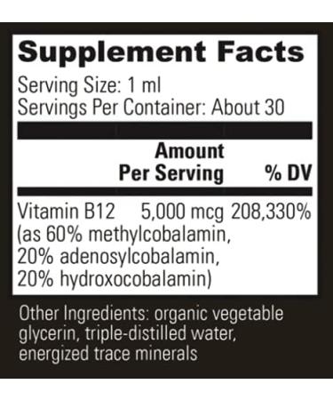 Global Healing Vitamin B12 Tri-Blend 5000 mcg Organic Sublingual Liquid Drops | Long-Lasting Energy & Heart Health | Methylcobalamin & Adenosylcobalamin & Hydroxo Blend (1 Oz) - Buy Online on GoSupps.com