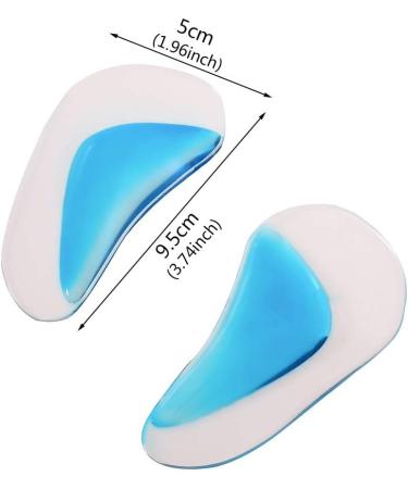 Metagio 4 Pairs Gel Arch Support Insoles - Silicone Flat Feet & Plantar Fasciitis Orthotic Inserts for Women Men Kids - One Size Fits All - Buy Online on GoSupps.com