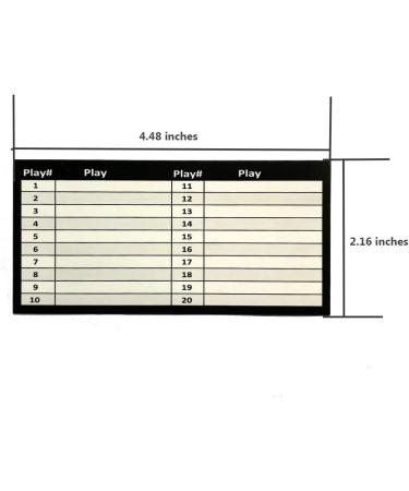 CAREWORX Playbook Wristband Inserts Wrist Coach Play Cards Sheets Youth Size - Buy Online on GoSupps.com