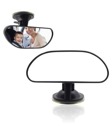 Baby Backseat Mirror Car Rear View Back Seat Mirror Baby Safety Rearview Mirror 360 Rotatable Adjustable Angle Rear Seat Mirror with Suction Cup. Black
