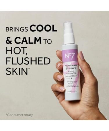 No7 Menopause Skincare Instant Cooling Mist - Daily Relief for Hot Flashes Moisturizing Facial Mist with Glycerine & Rosewater (100 ml - Buy Online on GoSupps.com