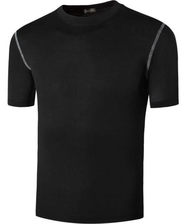 Sportides Boy's Sport Polo Tee Shirts T-Shirts Tshirts Tops Short Sleeve Dry Fit Golf Tennis Bowling LBS710 14 Lbs709_black